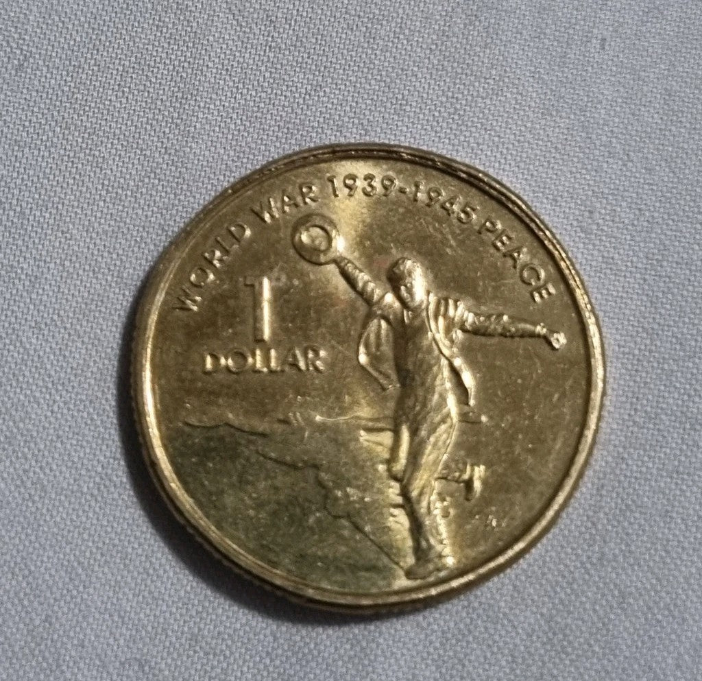 2005 Australian Uncirculated $1 coin World War 1939-1945 PEACE One Dollar 
