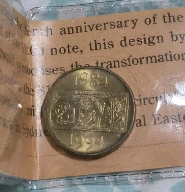 1994 One Dollar Coin - Decade of $1 'S' Mintmark - Uncirculated Ex RAM Flip