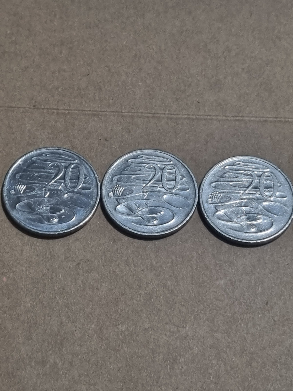 2006 2007 2008  20 Cent Australian Platypus Coins 