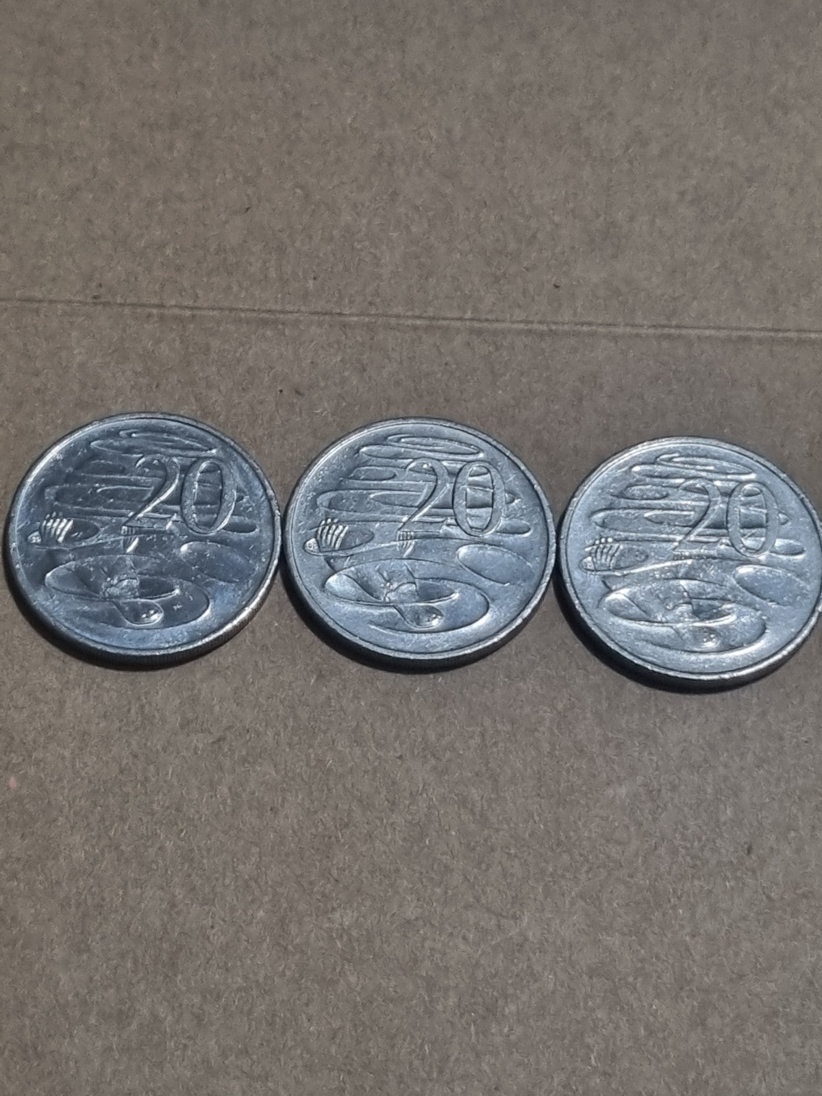 2006 2007 2008  20 Cent Australian Platypus Coins 