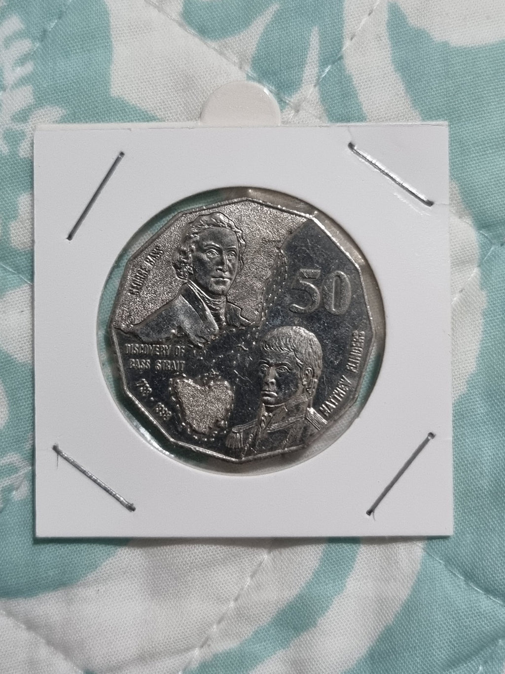 1998 UNC Bass & Flinders 50 Cent Coin In 2x2 Holder 