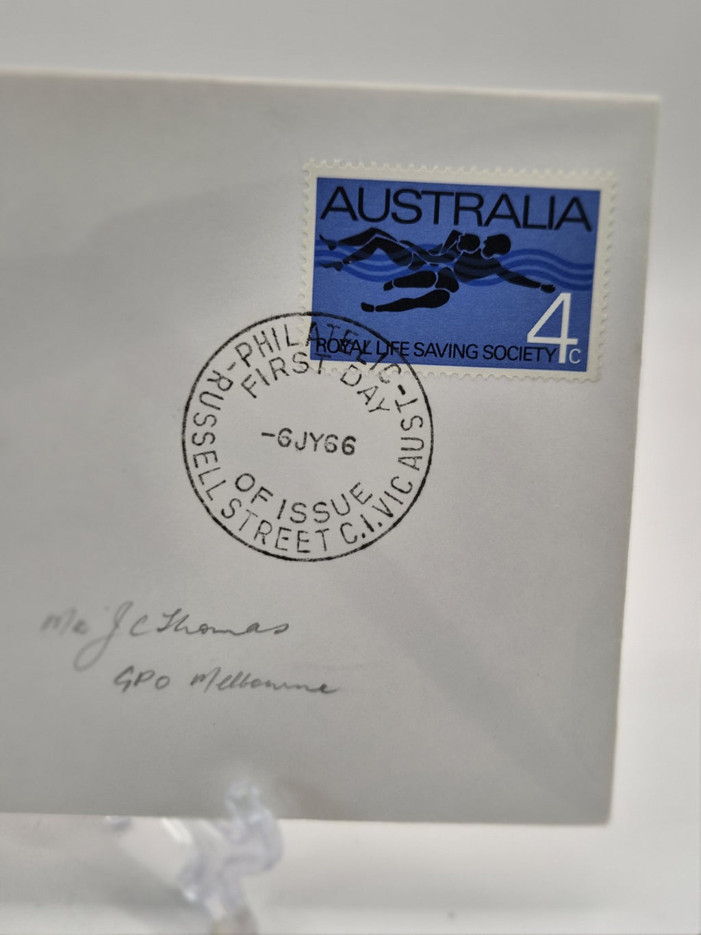 1966 - 75th Annic Royal Life Saving Society  First Day Cover Australia FDC