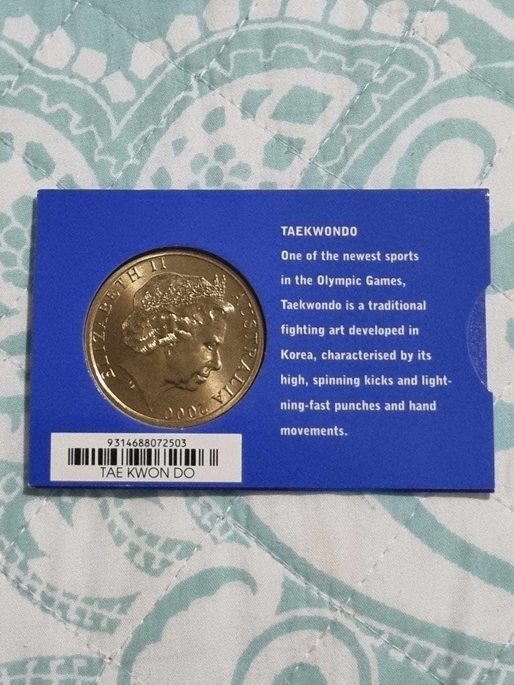 Sydney Olympic 2000 Taekwondo $5 DOLLAR UNC