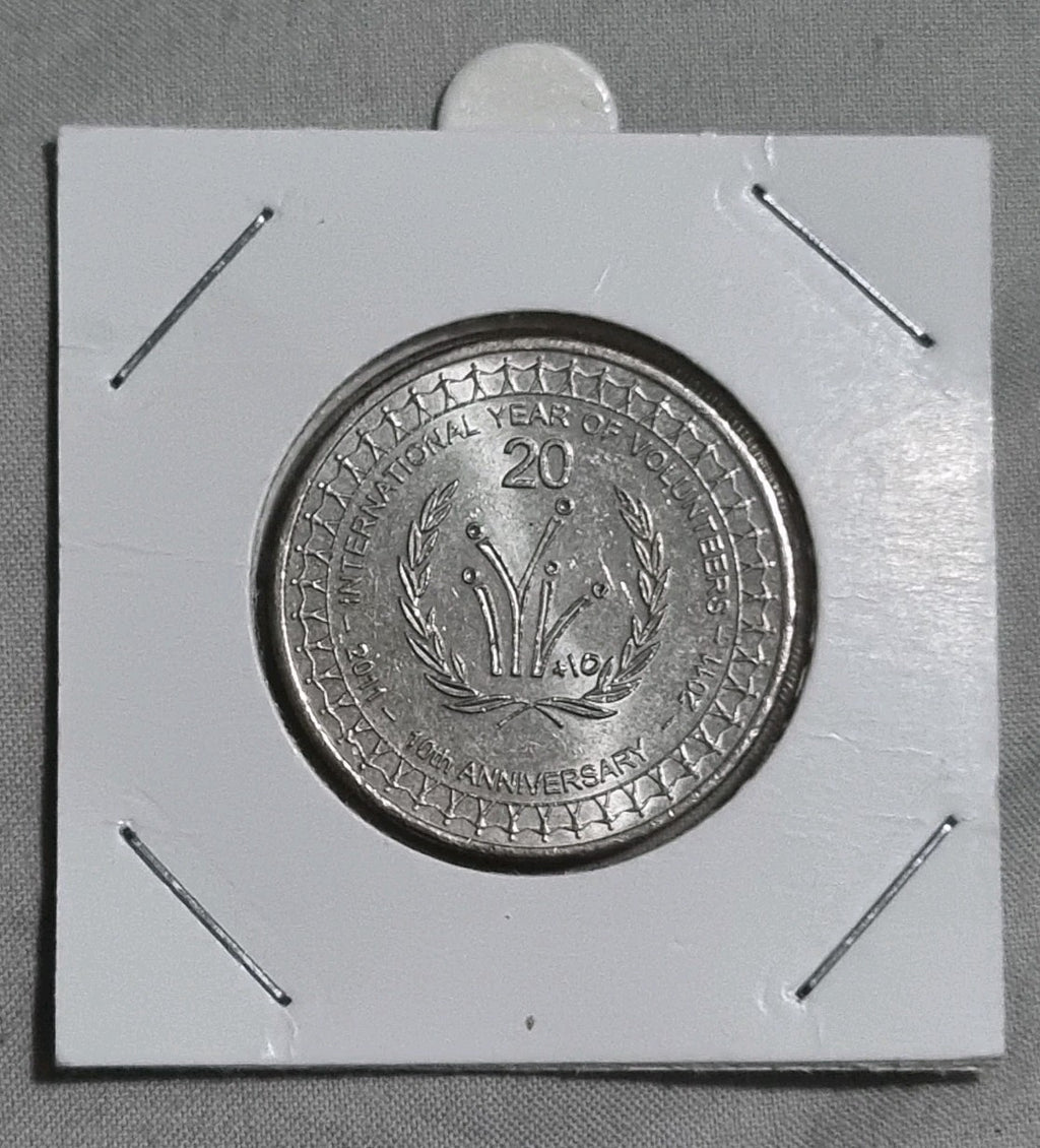 2011 UNC Year Of Volunteers 20 Cent Australian Coin From Mint Roll