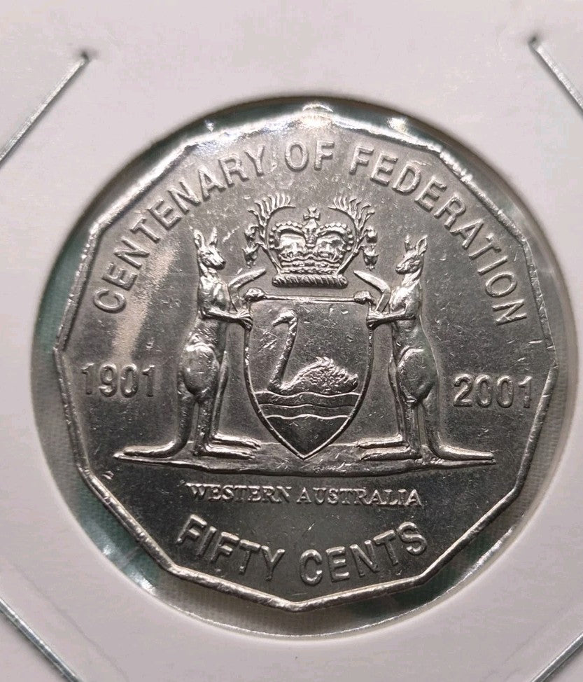 2001 50 Cent Centenary Of Federation - Western Australia