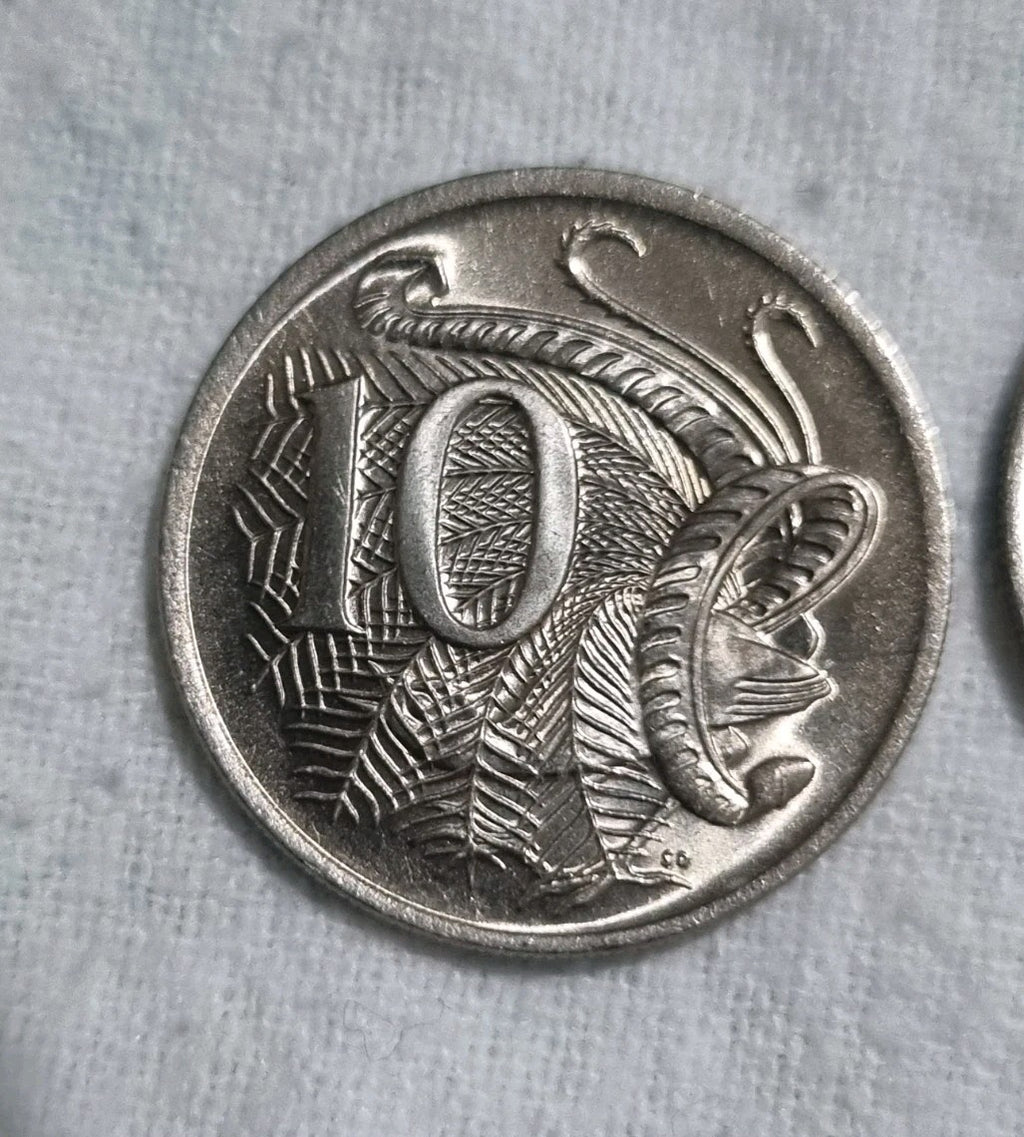 1 x 1981 & 1 x 1982 UNC 10 cent coins