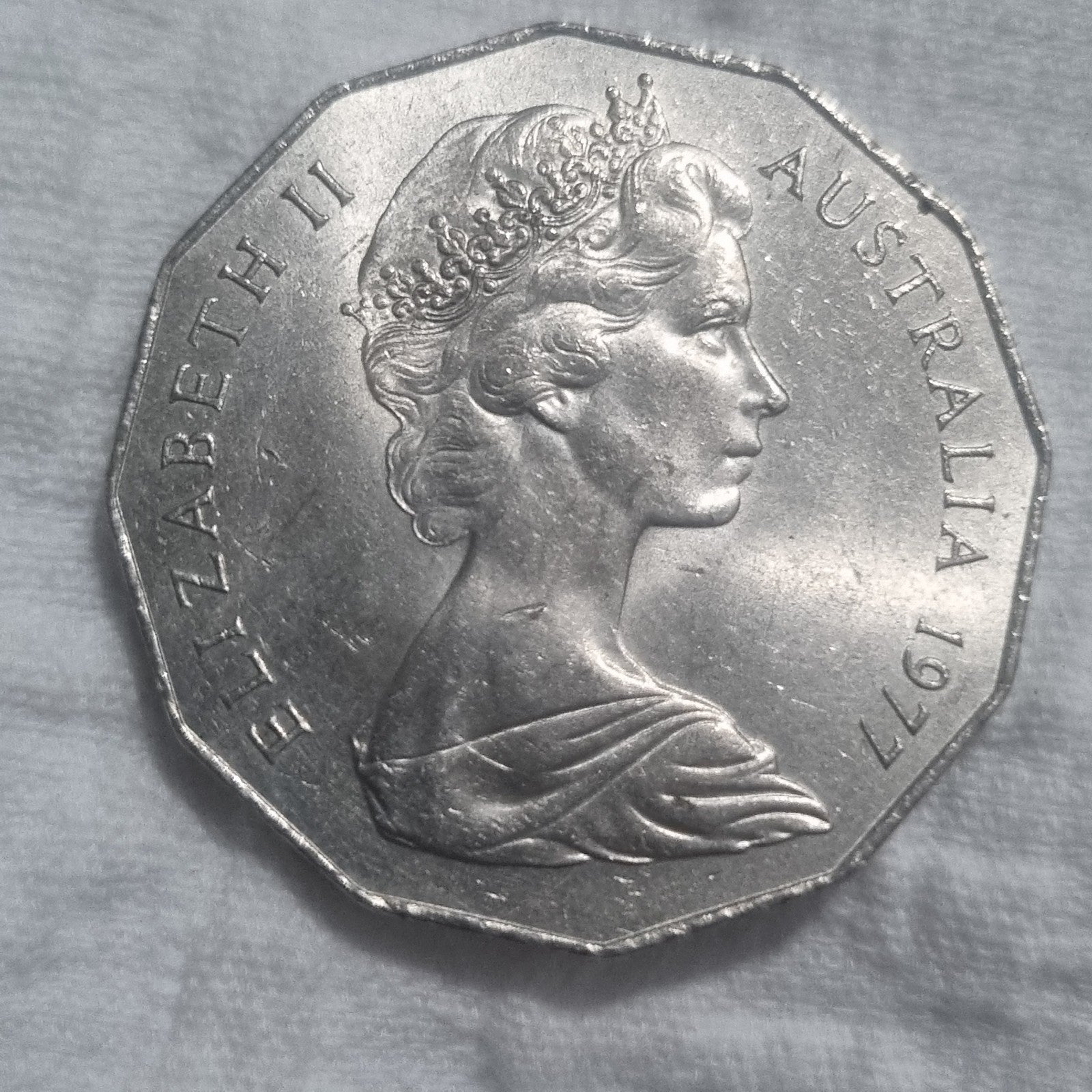1977 Silver Jubilee 50 cent coin + Free Random FDC Included 