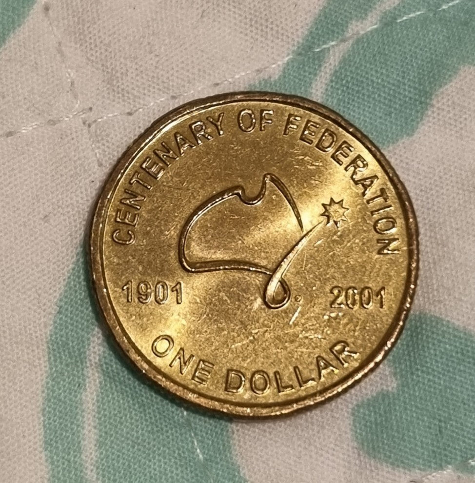 2001 $1 dollar - Centenary of Federation Lightly Circulated 