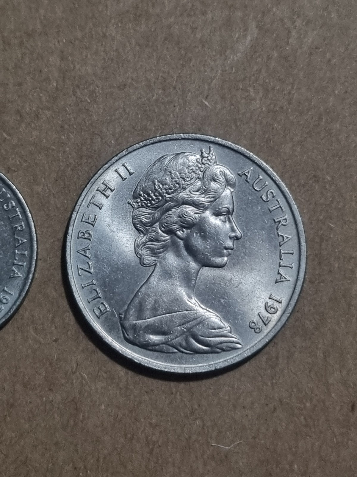 1978 One Two Five Ten Twenty Cent Australian Coins 1 2 5 10 20 Cents