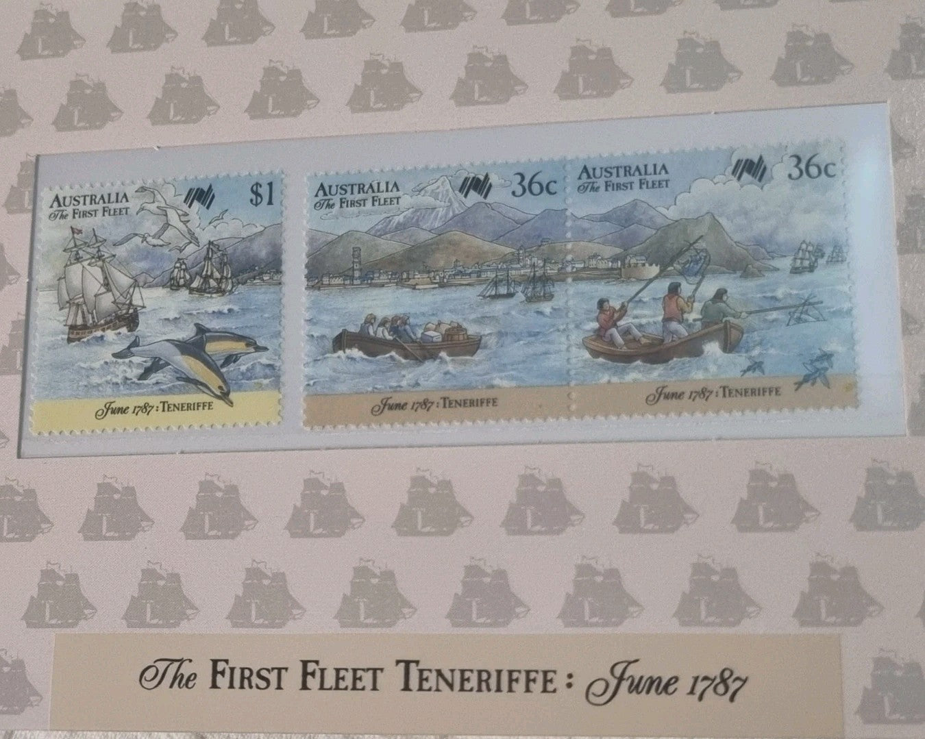 1988 The First Fleet Teneriffe : June 1787 Stamp Pack Series 1988 Australia Post