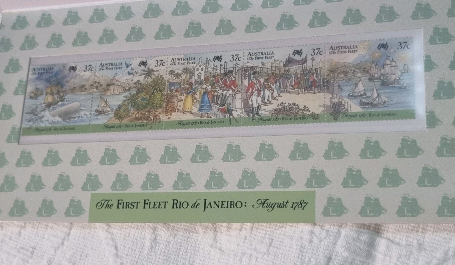 Australia 1987 First Fleet Bicentennial Rio De Janeiro Post Stamp Pack MUH