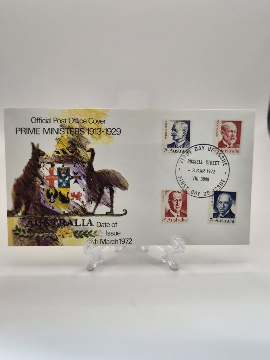 Australia  'Prime Ministers 1913-1929'  FDC p/m Russell St. VIC. First Day Cover