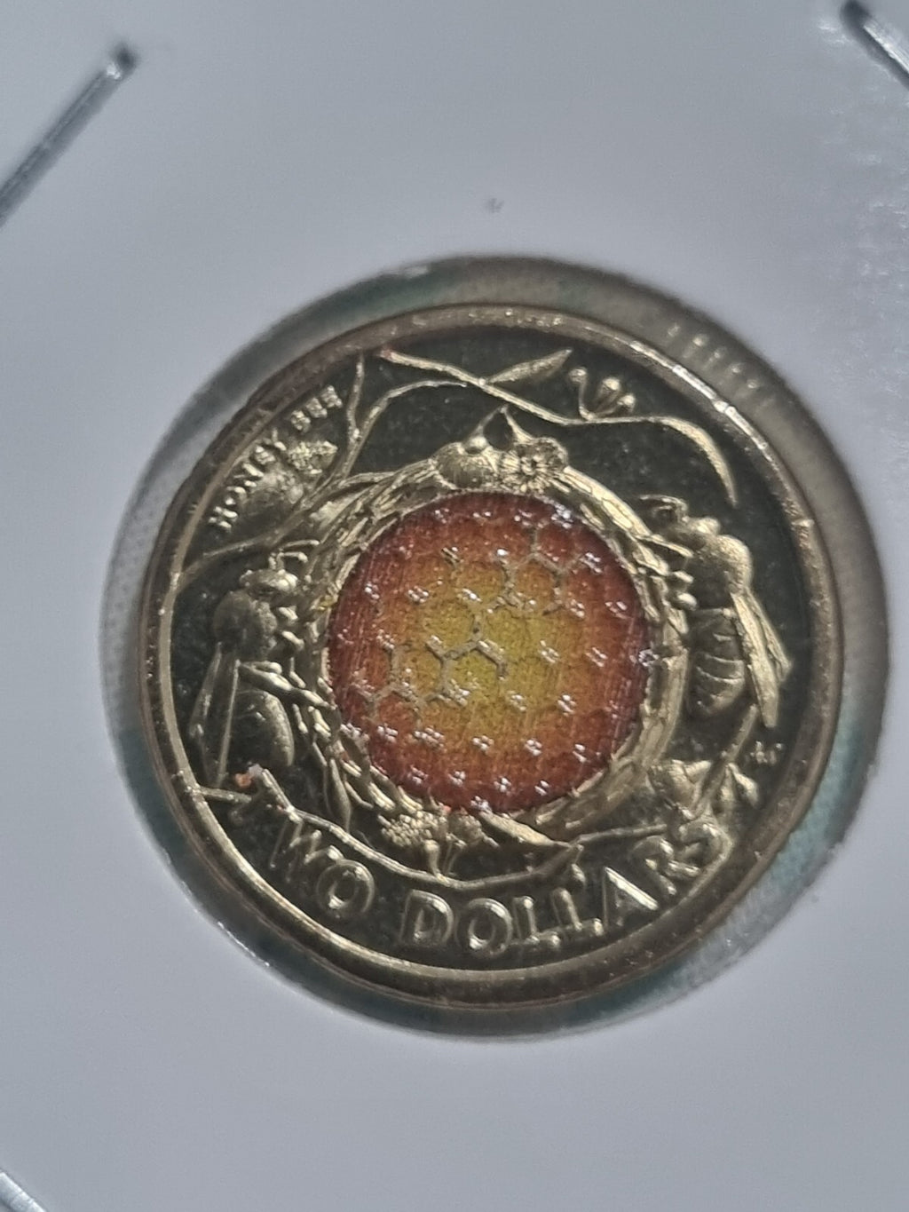 2022 $2 Two Dollar - Honey Bee - Coloured Coin UNC or BETTER - Ex Mint RAM Roll