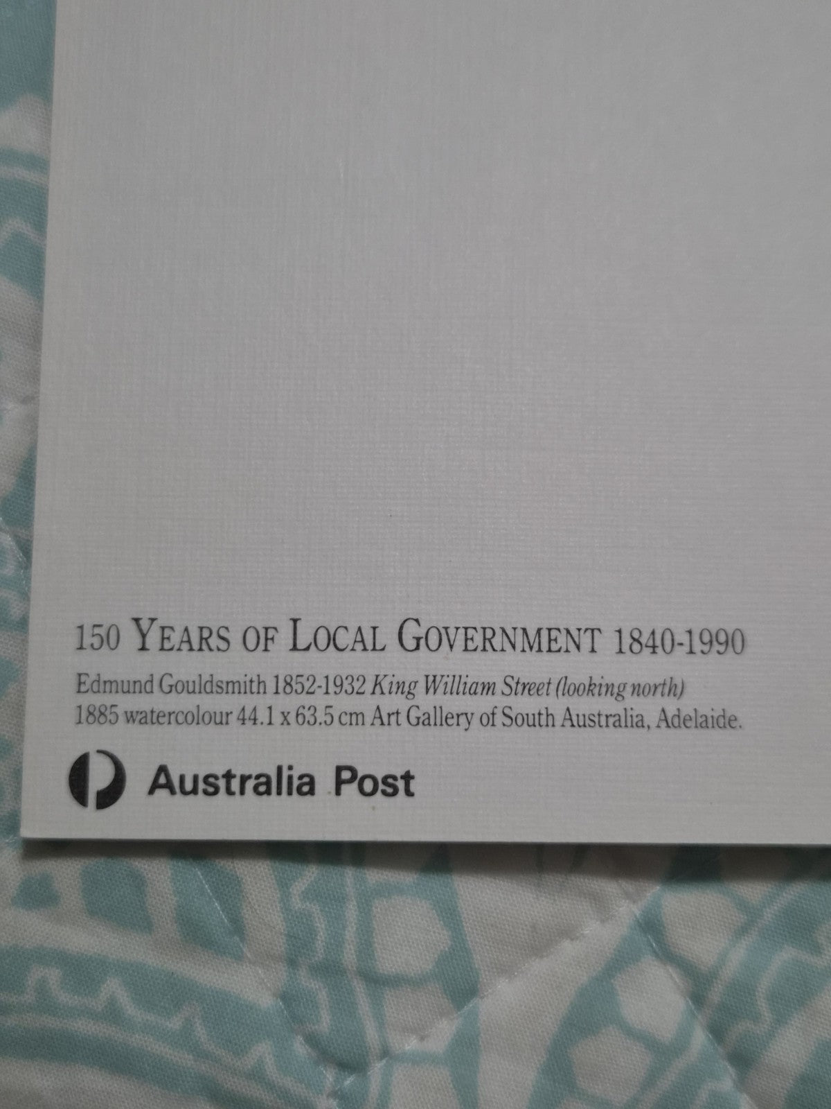 1990 Vintage Original FDC King William Street Adelaide by E Gouldsmith