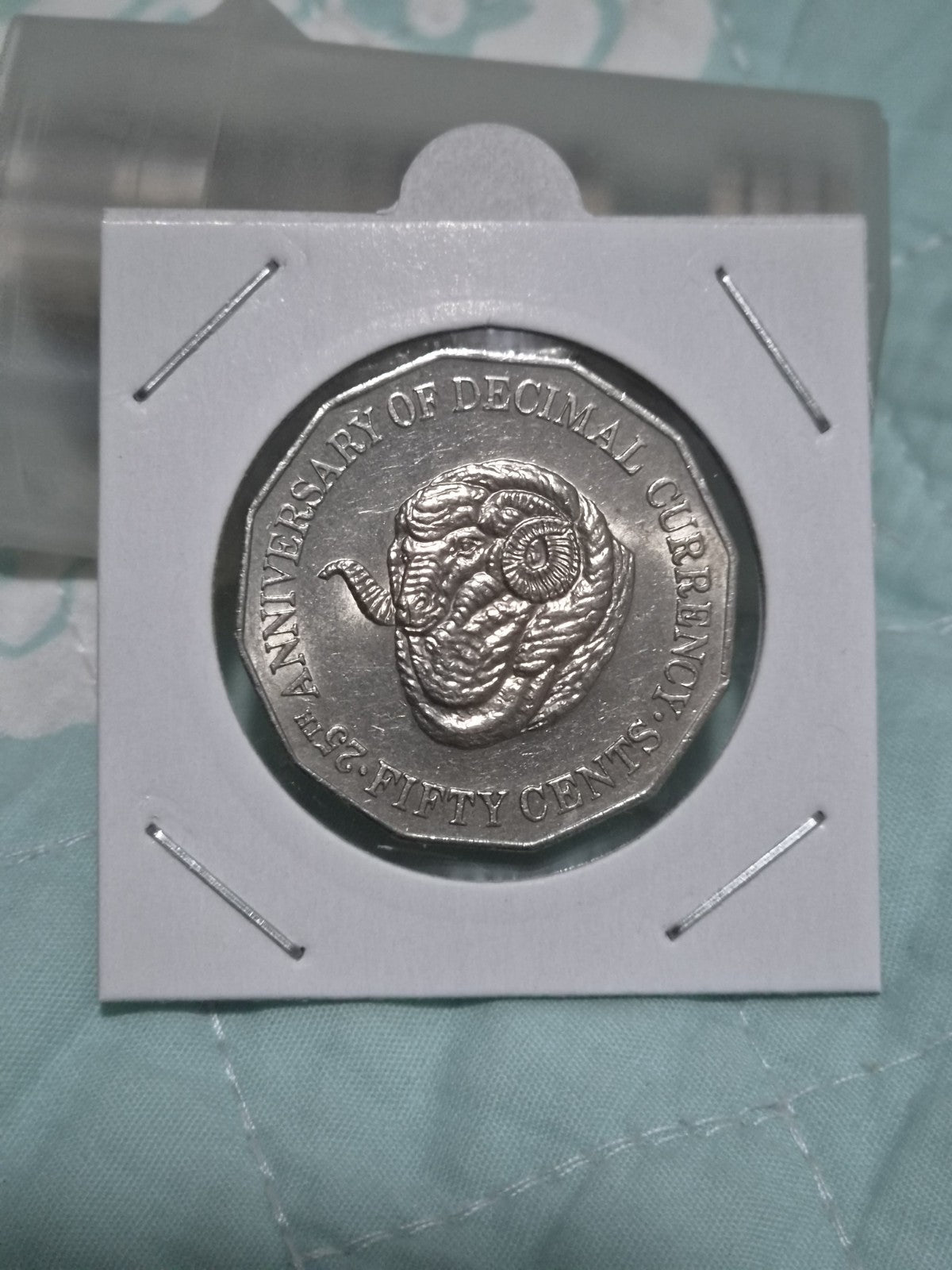 1991 Rams Head 50 Cent Coin - 25th anniversary Lightly Circulated 
