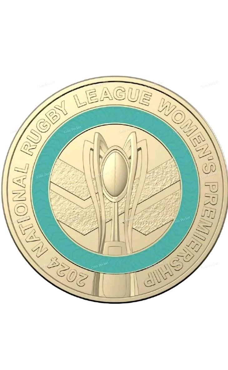 2024 $2 NRLW Uncirculated Coin - Two Dollars Women's Rugby League Premiership 