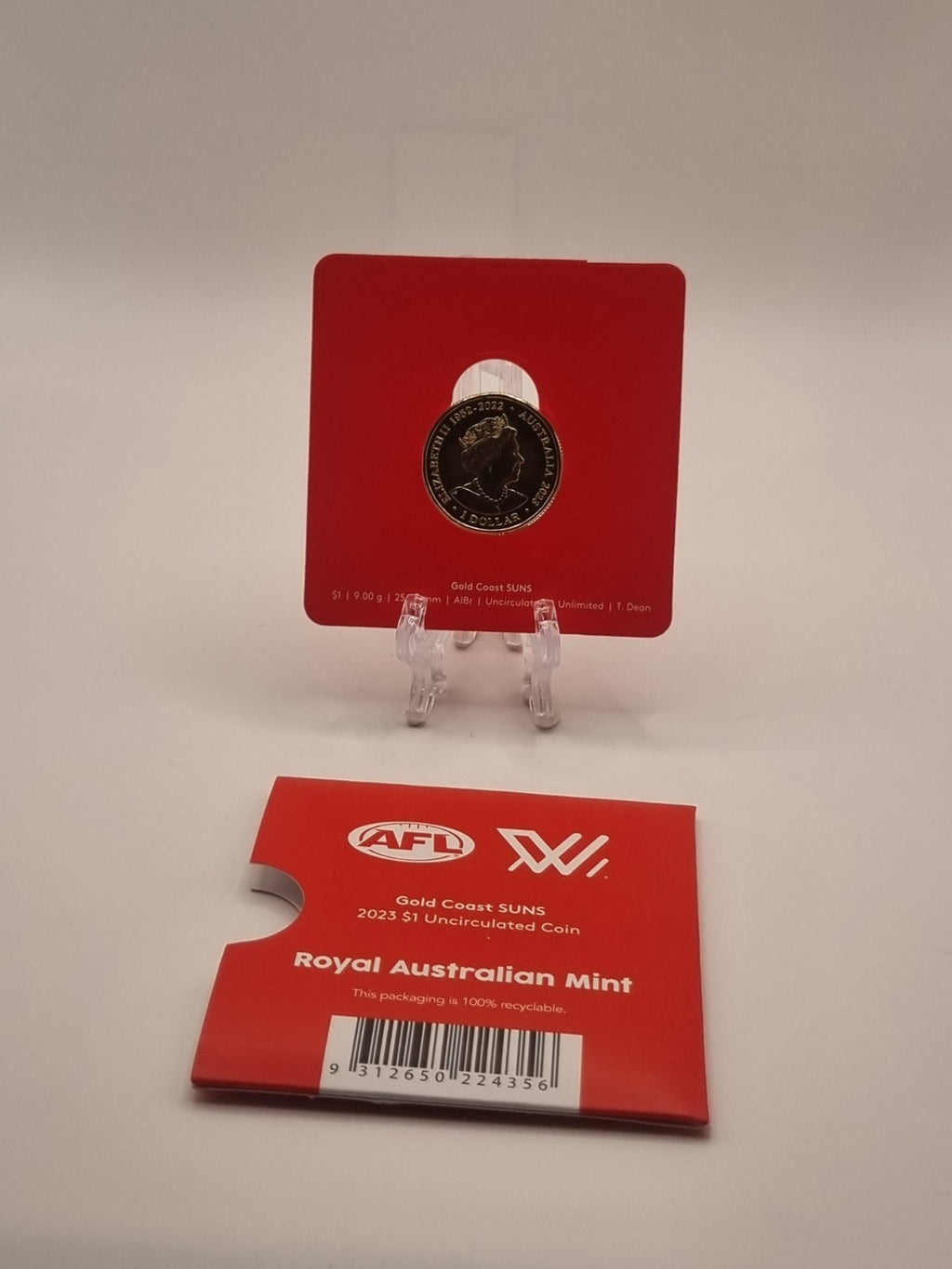 2023 AFL The GC Suns $1 One Dollar Carded Coin - Royal Australian Mint RAM