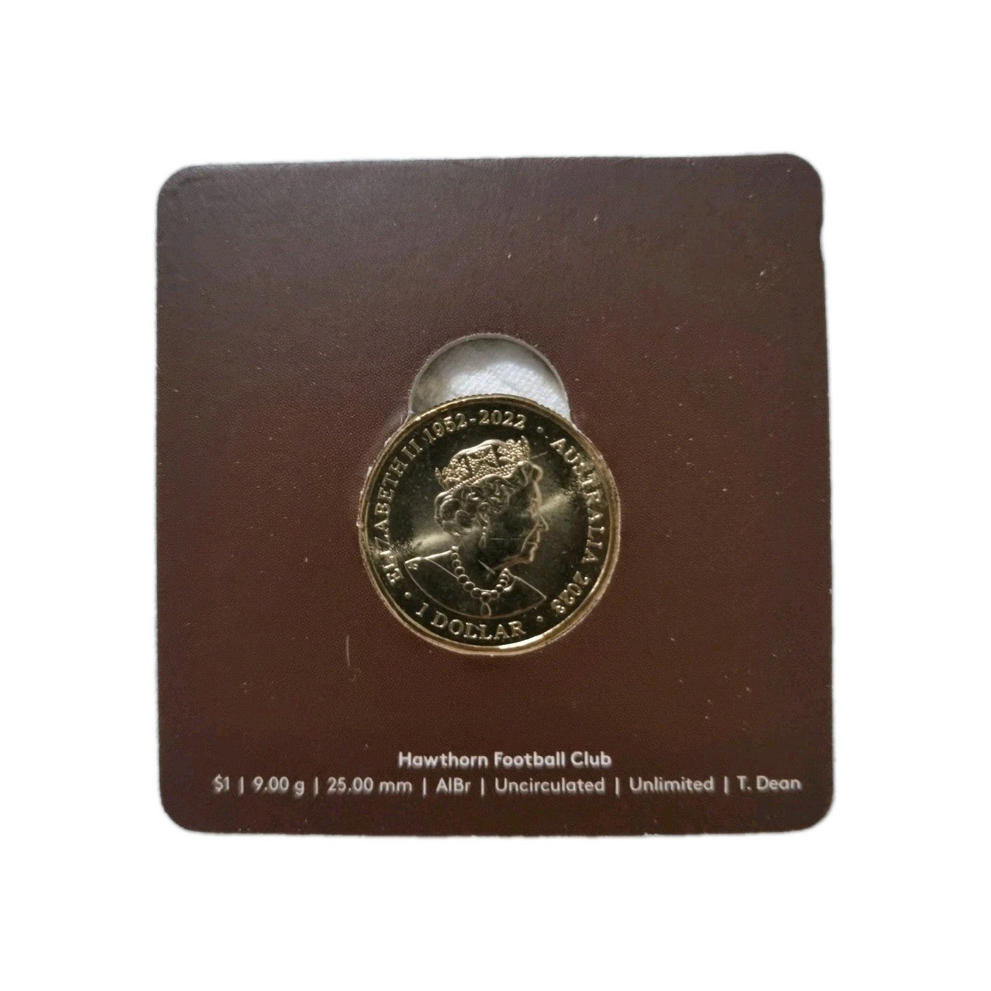 2023 AFL Hawthorn Hawks $1 One Dollar Carded Coin