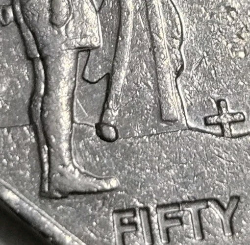 2005 50 Cent Error Coin - World War II Remembrance CUD 
