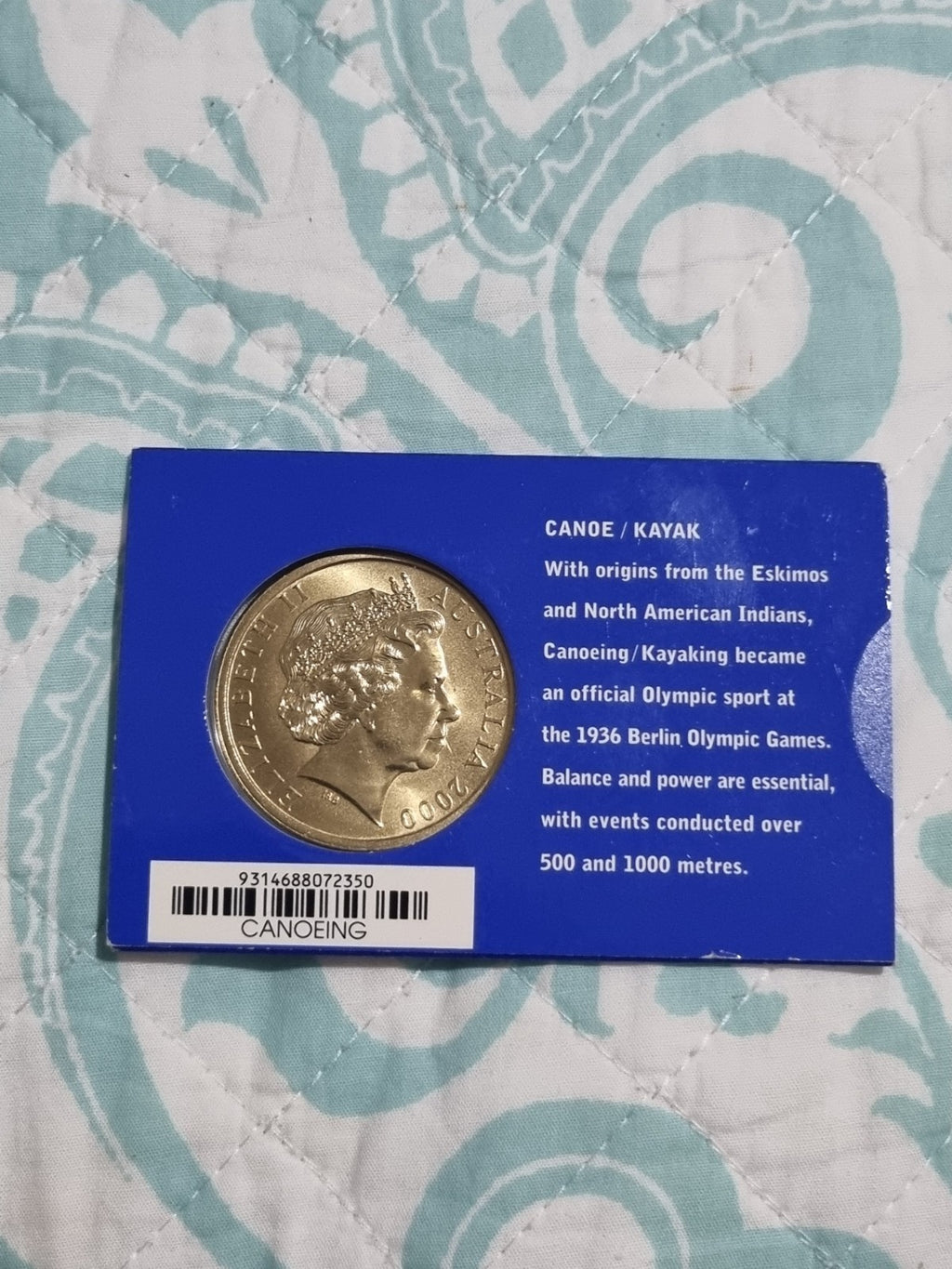 Sydney Olympics 2000 Canoe / Kayak $5 DOLLAR UNC