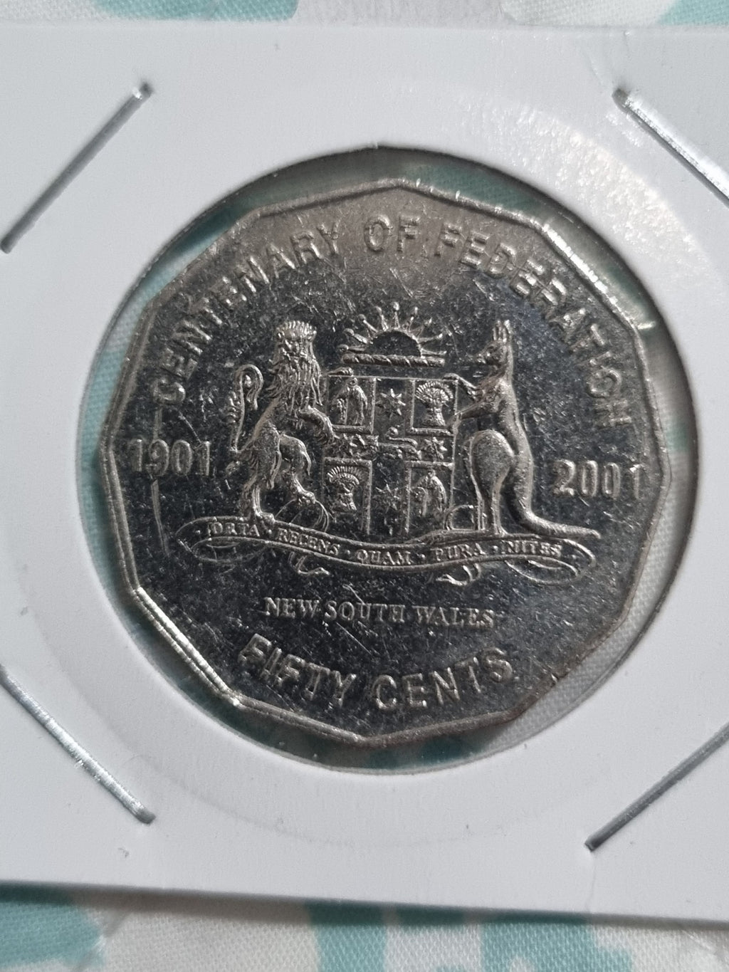 2001 50 Cent Centenary Of Federation - New South Wales - Lightly Circulated 