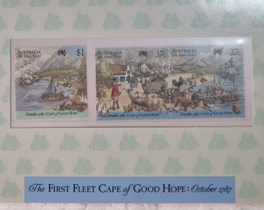 1987 AUSTRALIA FIRST FLEET CAPE OF GOOD HOPE STAMP PACK MNH