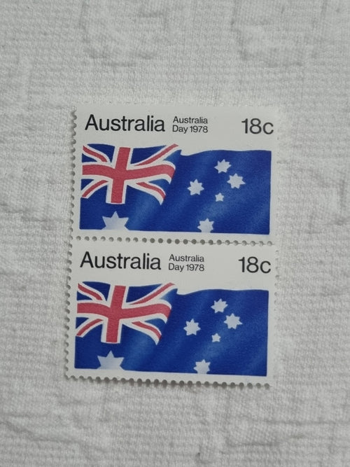1978 Australia - Australia Day - Pair 18 Cent Stamps