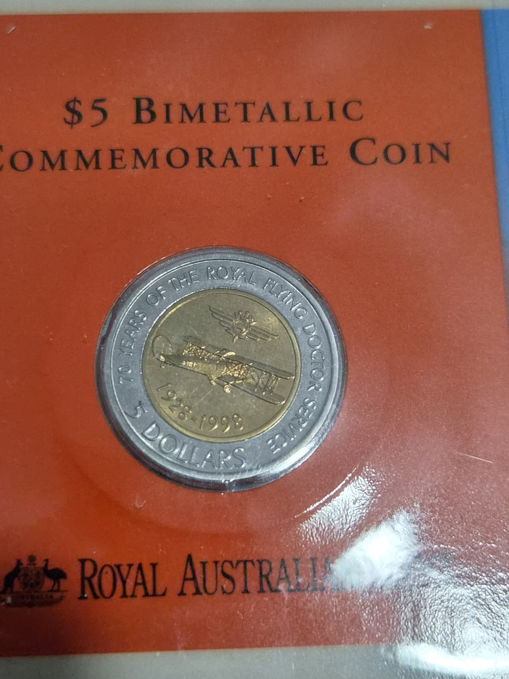 1998 $5 Royal Flying Doctor Commemorative Coin 