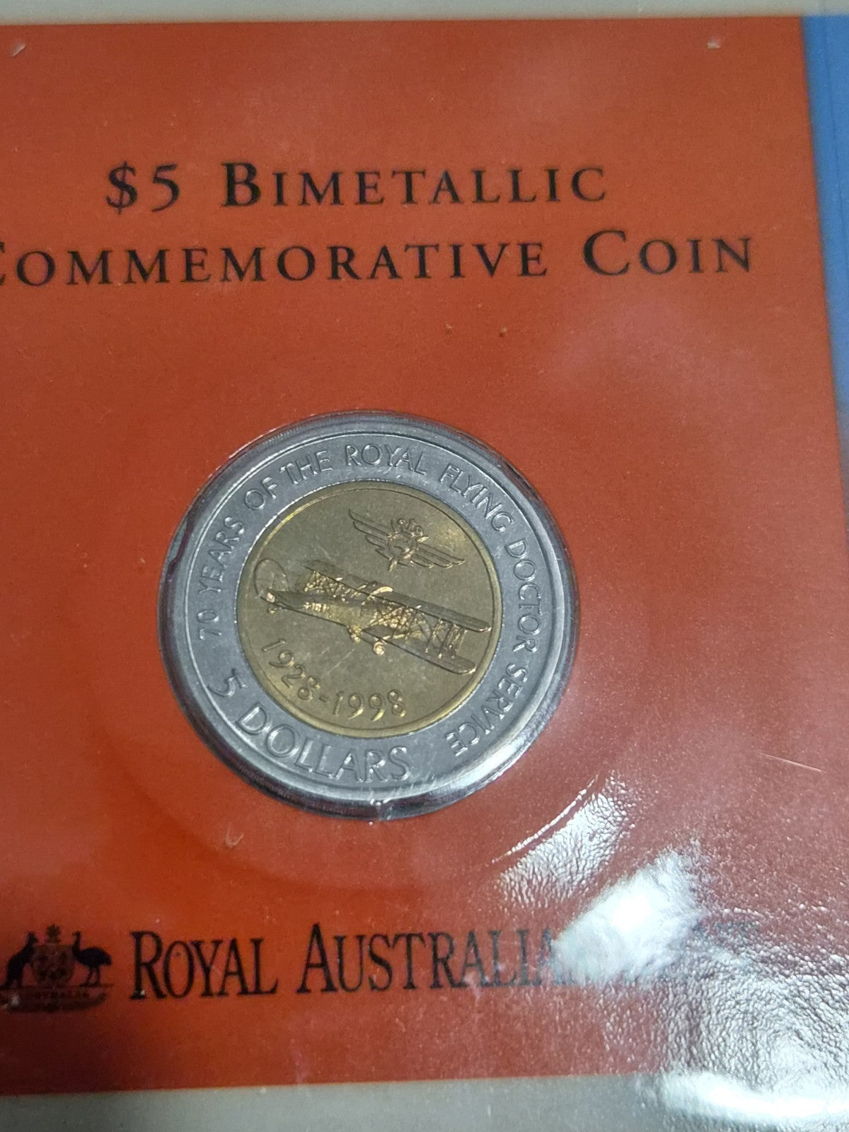 1998 $5 Royal Flying Doctor Commemorative Coin 