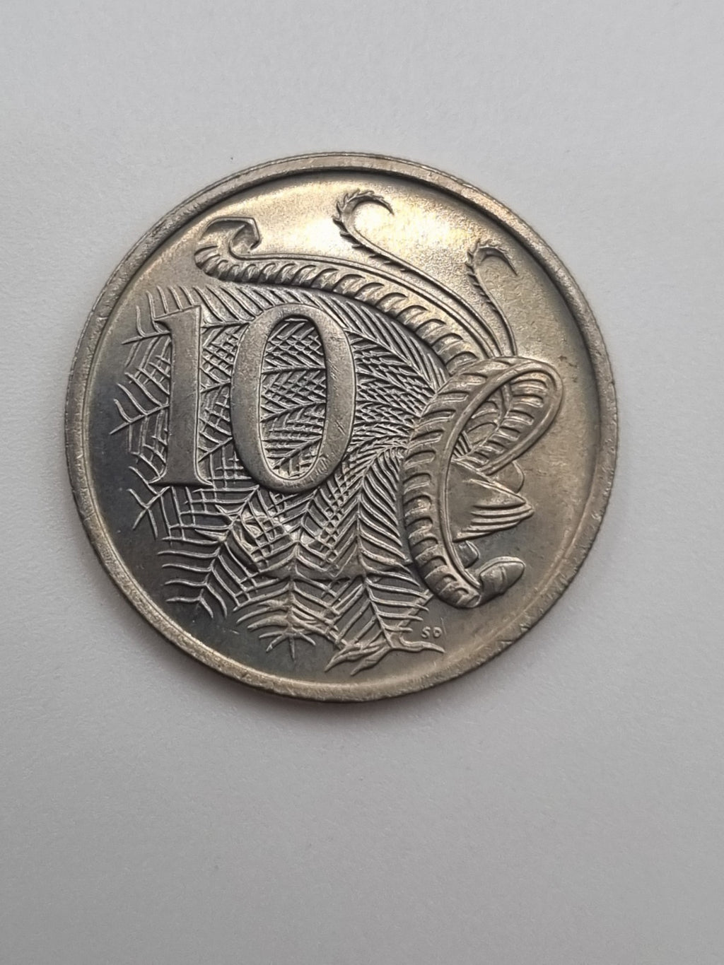 1980 10 Cent UNC Coin Australian Ten Cents In 2x2 Holder 