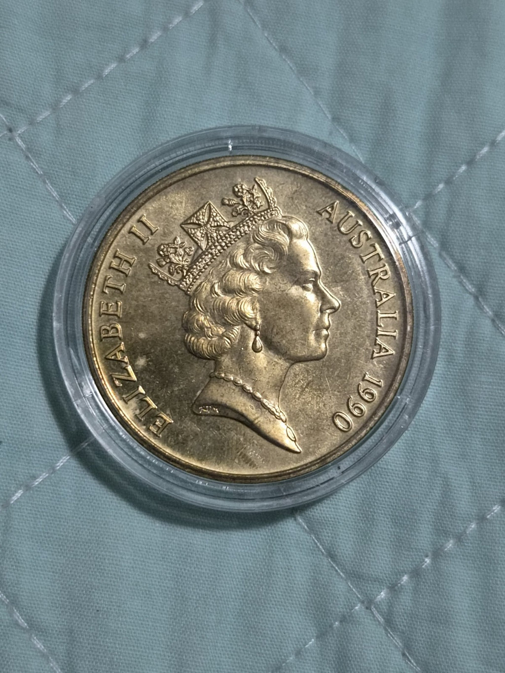 1990 $5 ANZAC 75th Anniversary Coin In Capsule 