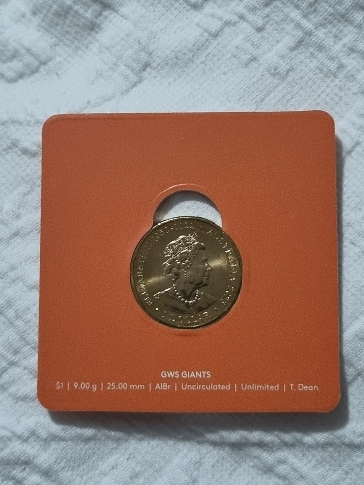 2023 AFL GWS Giants $1 One Dollar Carded Coin