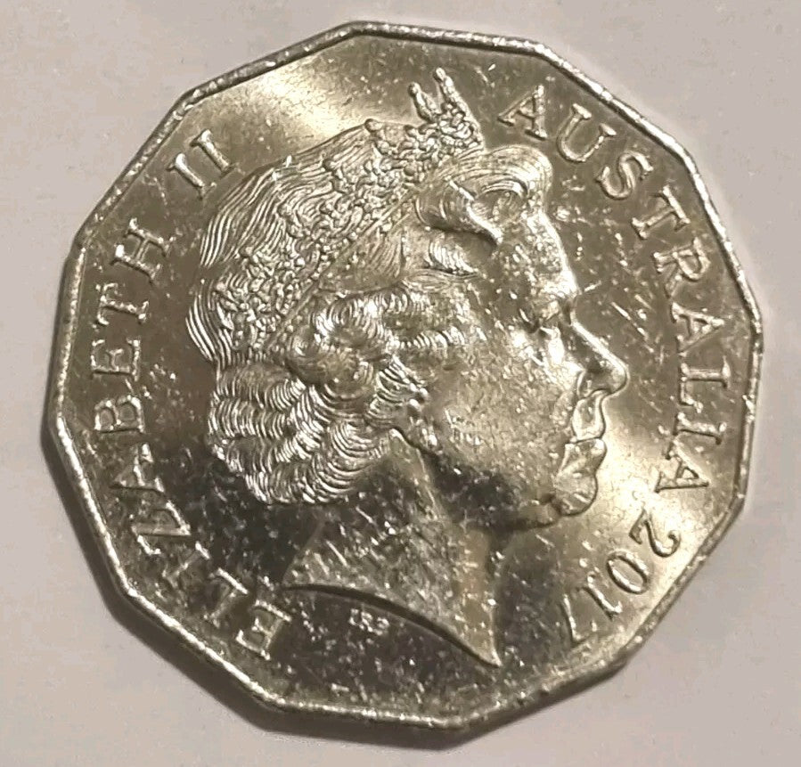 2017 50 Cent 50c Coin - Coat of Arms - aUNC