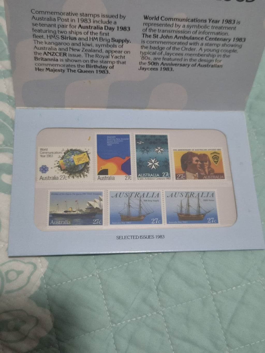 1983 Selected Issues Australia Post Office Pack 
