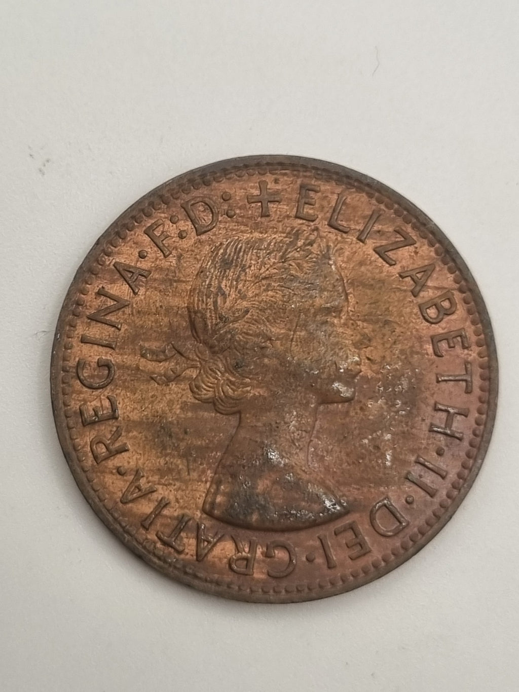 1950 Australian Penny With Dot