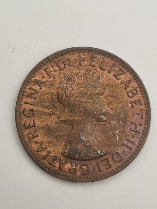 1950 Australian Penny With Dot