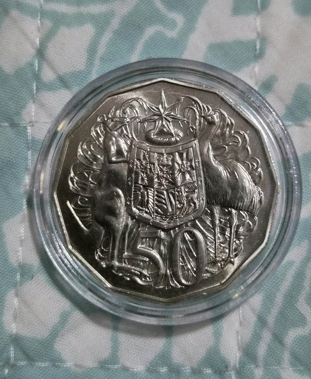 1985 50 Cent Coin Uncirculated From Mint Set In Capsule