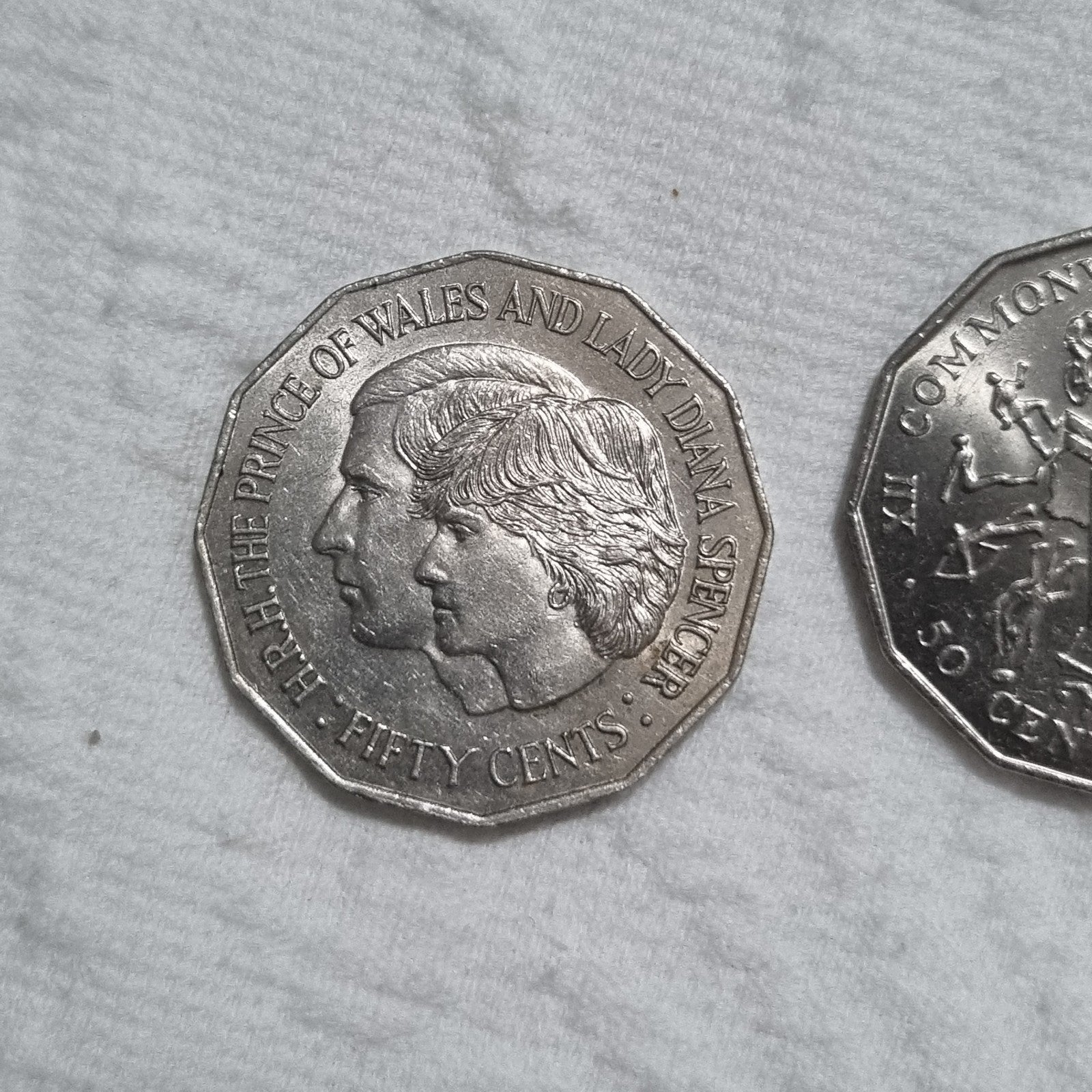 3 x 50 Cent Coins - 1981 , 1982 , 1983 - Very Shiny 