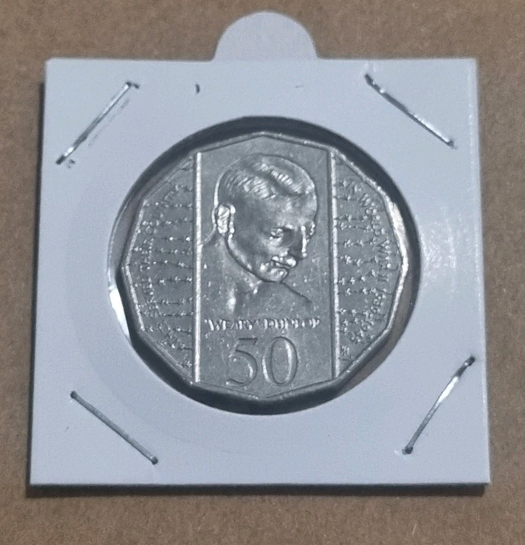 1995 aUNC 50 Cent 50c Coin - Weary Dunlop 