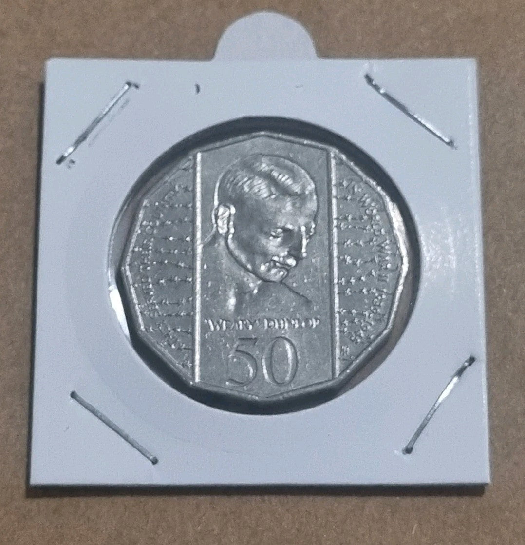 1995 aUNC 50 Cent 50c Coin - Weary Dunlop 