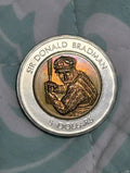 1996 $5 Sir Donald Bradman Five Dollar Coin With Toning