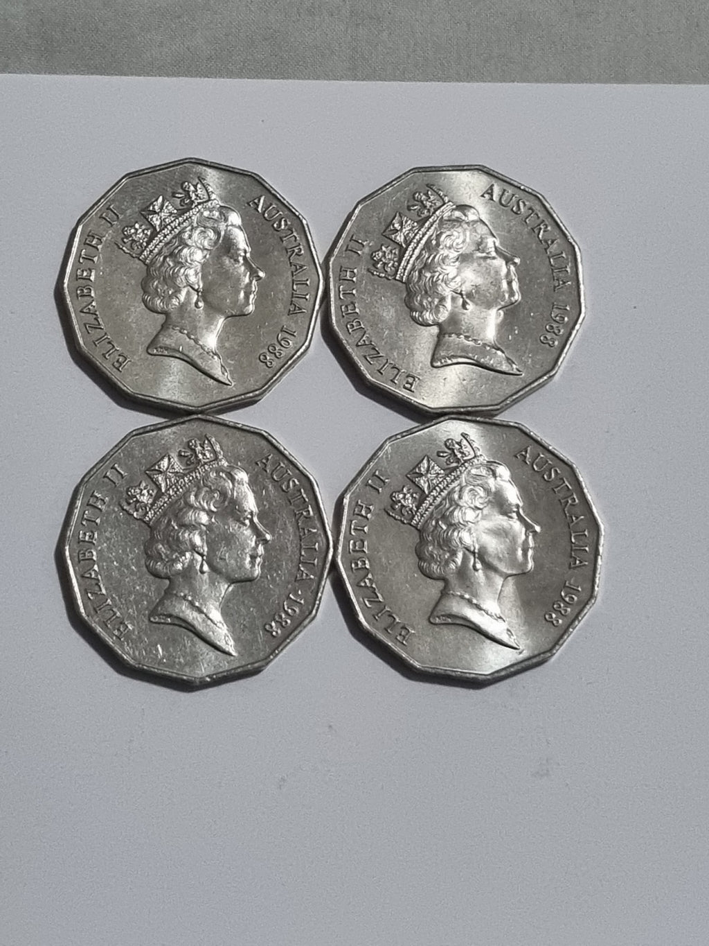 4 x 1988 - 50 Cent Bicentennial Tall Ship Coin  - Stunning Uncirculated 