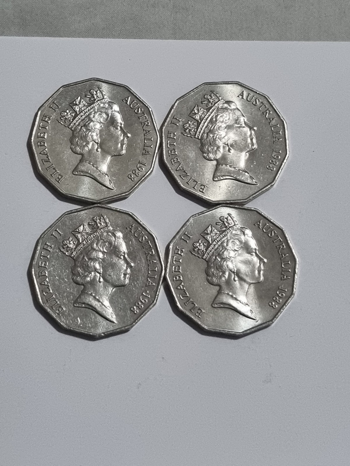 4 x 1988 - 50 Cent Bicentennial Tall Ship Coin  - Stunning Uncirculated 