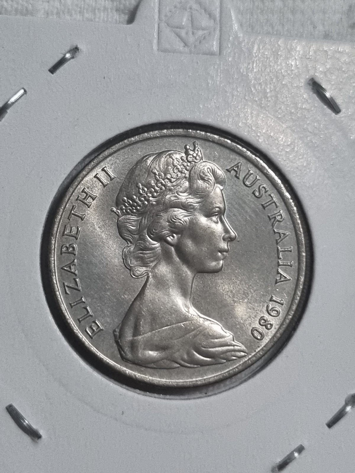 1980 20 Cent Coin Uncirculated In a 2x2 Holder 