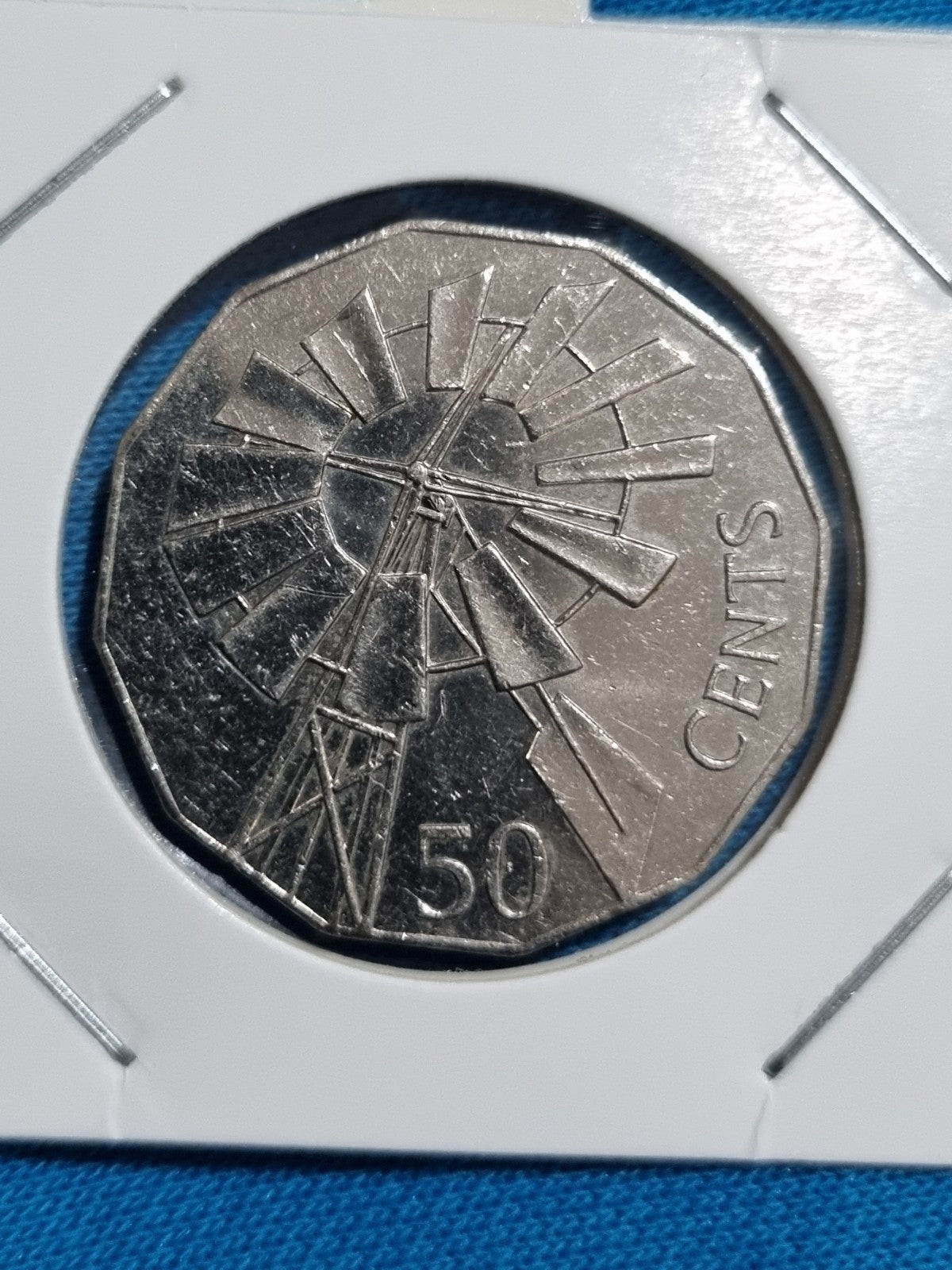 2002 aunc 50 Cent Coin - Year Of The Outback- Windmill - aUNC
