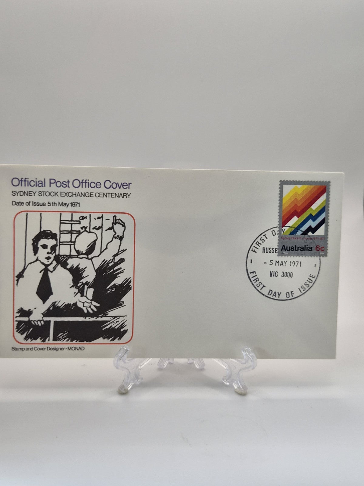 1971 Stock Exchange - First Day Cover Russell Street 