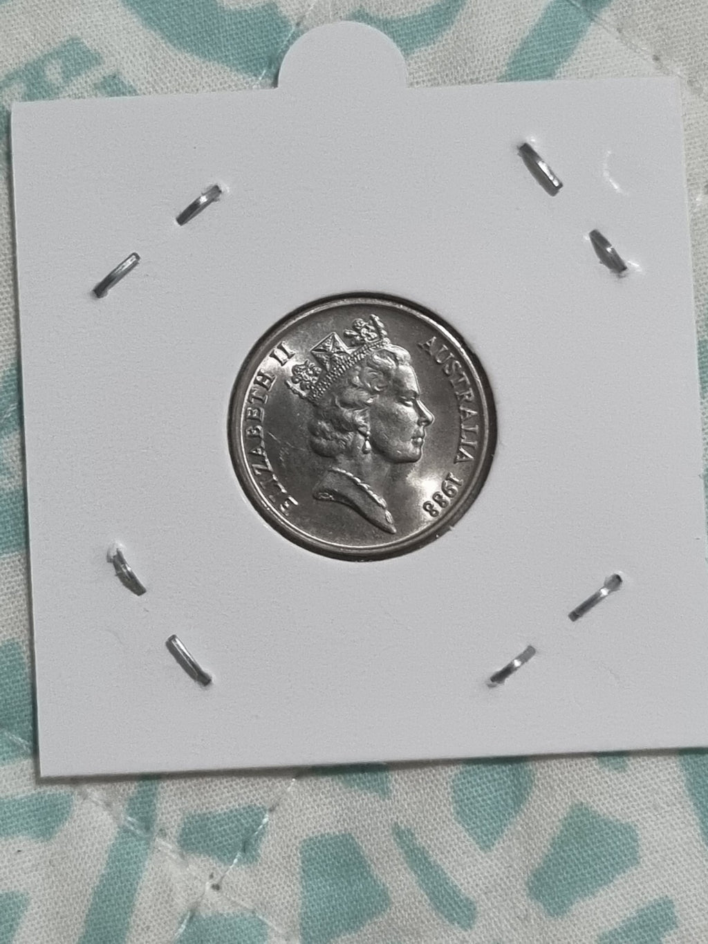 1988 Australian 5 Cent Coin Uncirculated In 2x2 Holder 