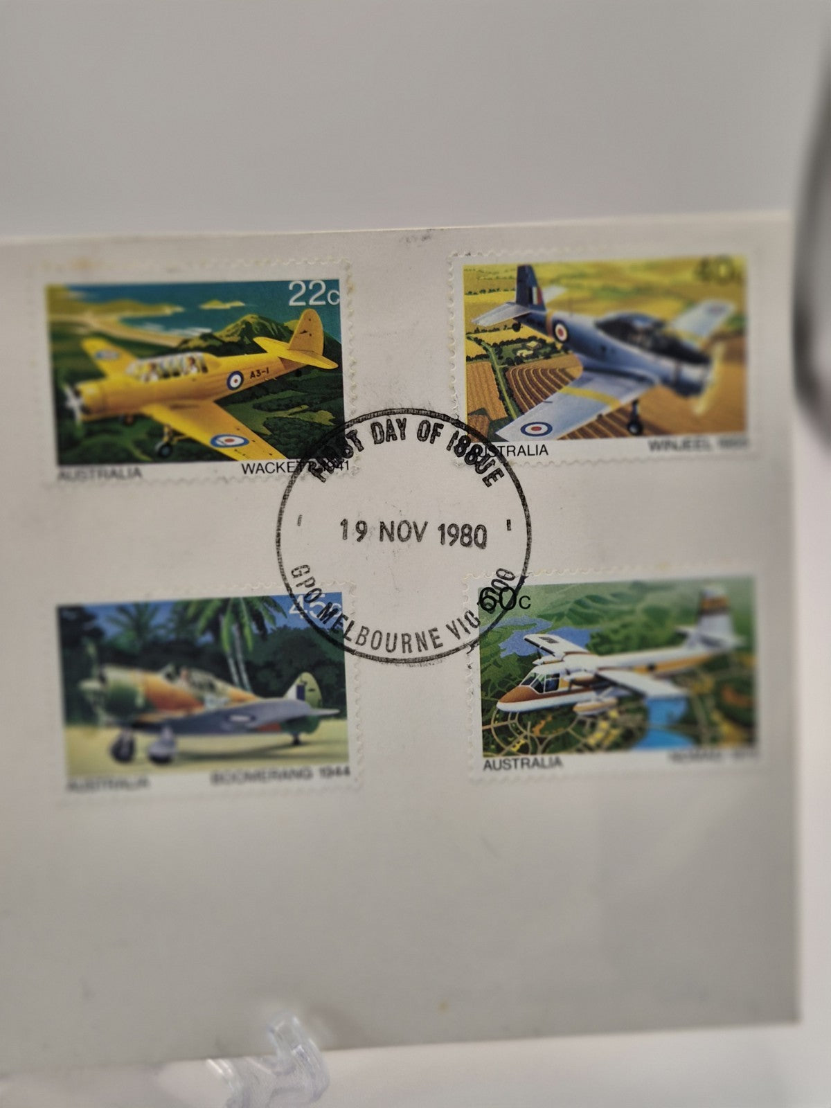 1980  Australian Aircraft Set Of 4 First Day Cover - GPO Melbourne