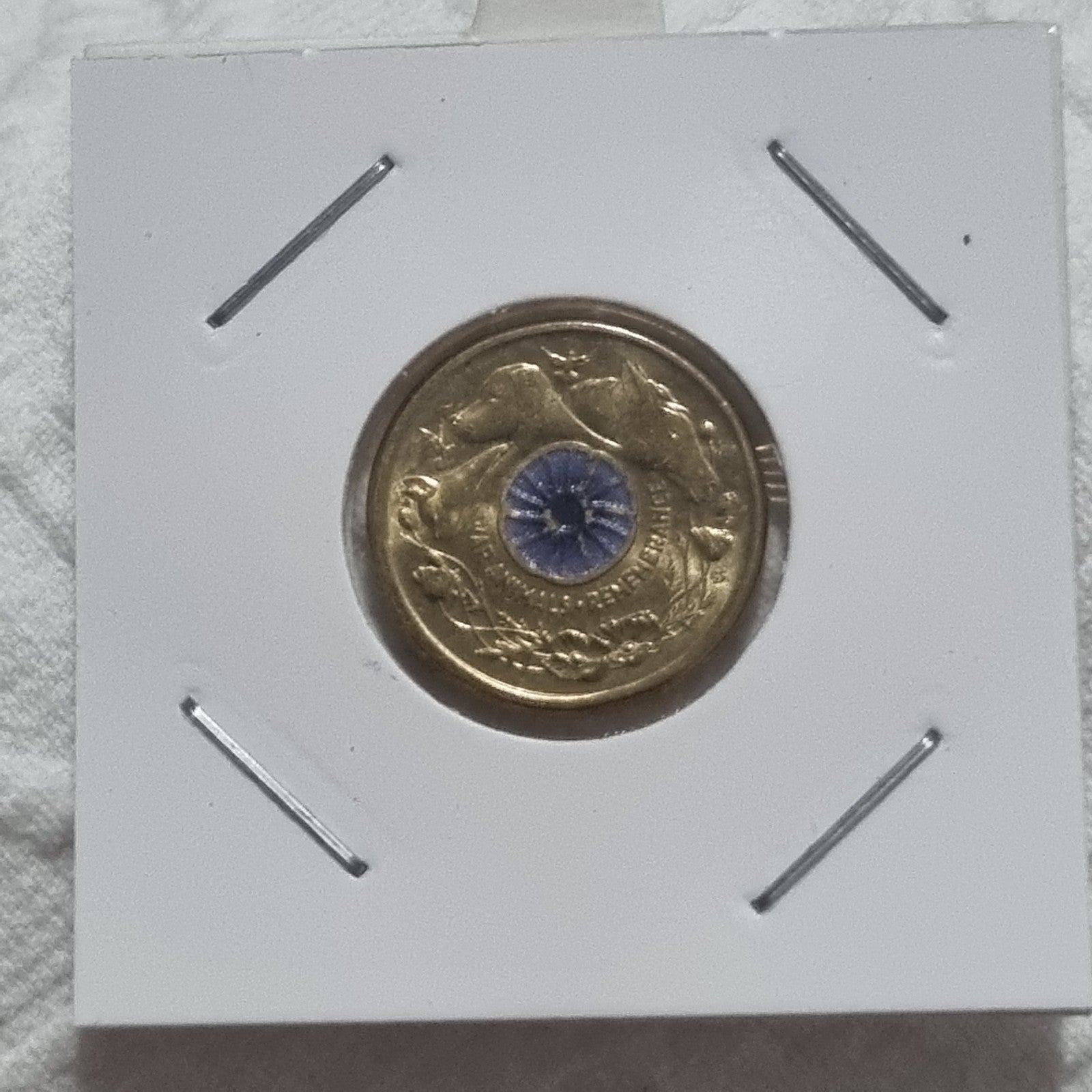 2024 UNC $2 Purple Poppy War Animals Two Dollar Coin in a 2x2 Holder 