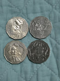 4 x 50 Cent Coins - Commemorative 